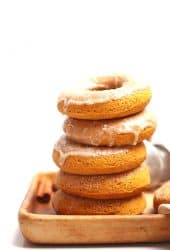 Stack of vegan donuts