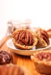 Raw pecan pie tartlets