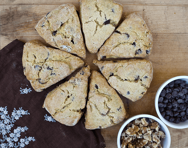 Chocolate Chip Walnut Scones My Darling Vegan