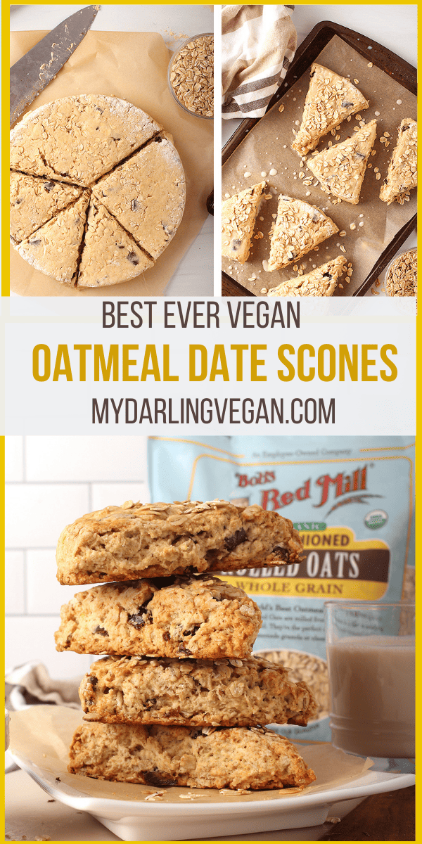 Vegan Oatmeal Scones w/ Dates - My Darling Vegan