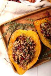 Wild Rice Stuffed Acorn Squash