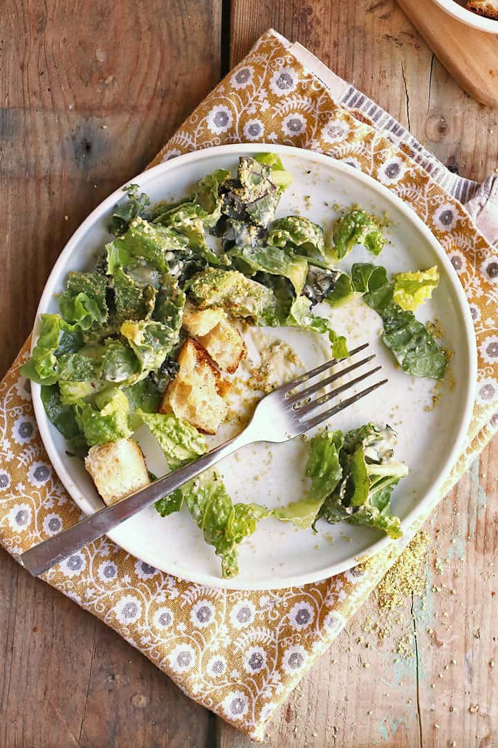 Vegan Kale Caesar Salad My Darling Vegan