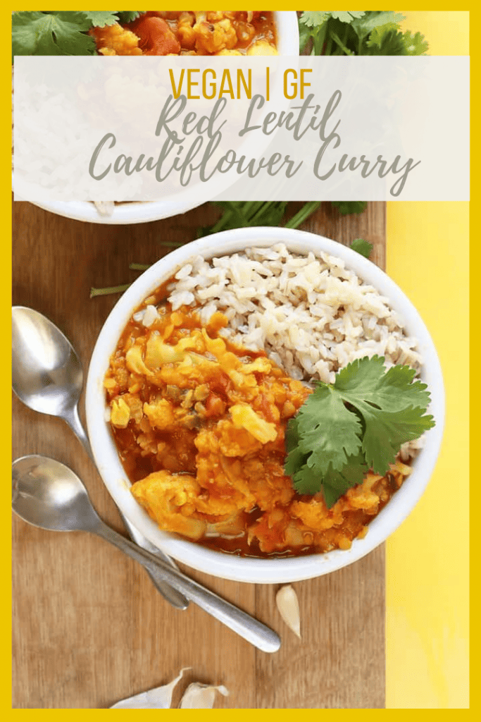 Red Lentil Cauliflower Curry | My Darling Vegan