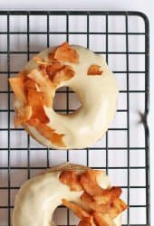 Maple Doughnuts with Coconut Bacon