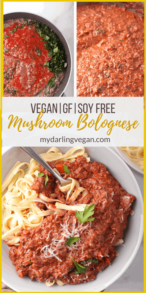 Vegan Bolognese Sauce w/ Mushrooms - My Darling Vegan