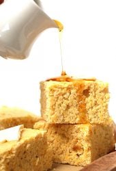 Vegan cornbread with agave nectar