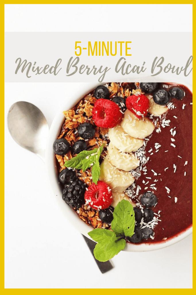 5 Ingredient Berry Protein Acai Bowl - ShortGirlTallOrder
