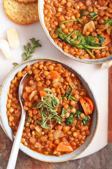 One-Pot French Lentil Soup Recipe - My Darling Vegan