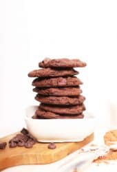 Stack of chocolate cookies