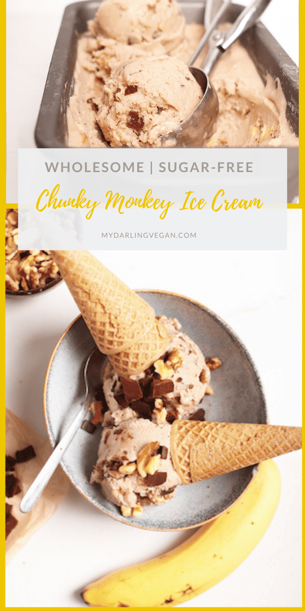 Chunky Monkey Ice Cream (Vegan!) | My Darling Vegan