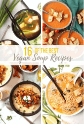 There is nothing quite like a warm and comforting bowl of vegan soup. You are going to LOVE these 16 vegan soup recipes. Taken from around the internet, this is the most delicious and cozy soup recipe roundup ever! Let's get cooking.