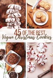 45 Vegan Christmas Cookie recipes for all your holiday get-togethers this year. From gingerbread to chocolate crinkle cookies, to eggnog thumbprints, you'll find a cookie for every occasion.