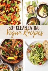 A collage of healthy vegan recipes