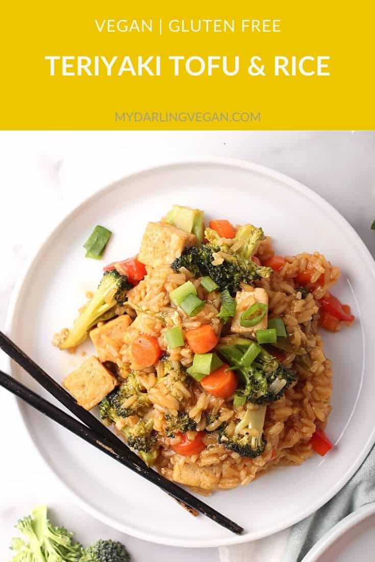 One-Pot Teriyaki Tofu and Rice - My Darling Vegan