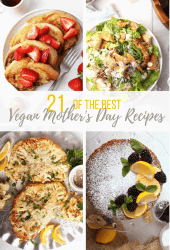 A collage of 4 vegan mother's day recipes