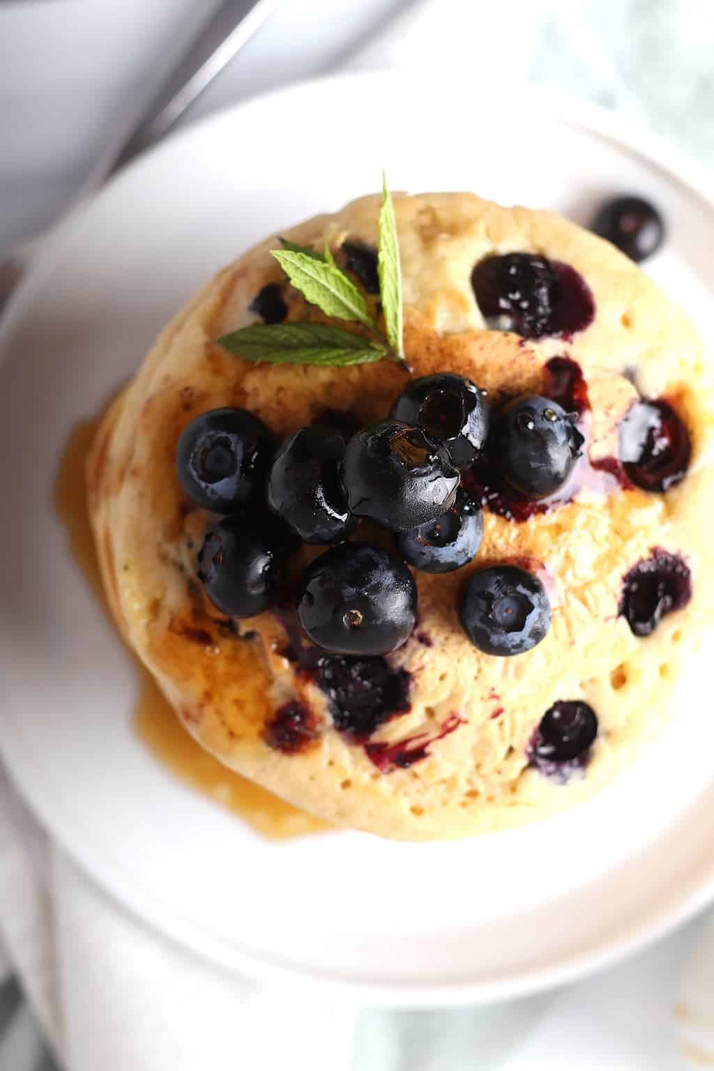 Fluffy Vegan Blueberry Pancakes - My Darling Vegan