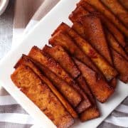 Homemade Vegan Bacon Strips - My Darling Vegan