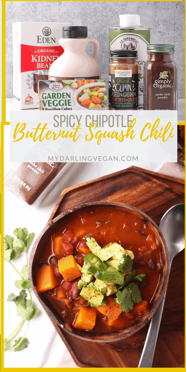 Chipotle Butternut Squash Chili - My Darling Vegan