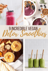 A collage of 4 detox smoothies