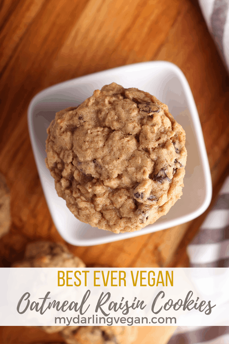 Vegan Oatmeal Raisin Cookies | My Darling Vegan