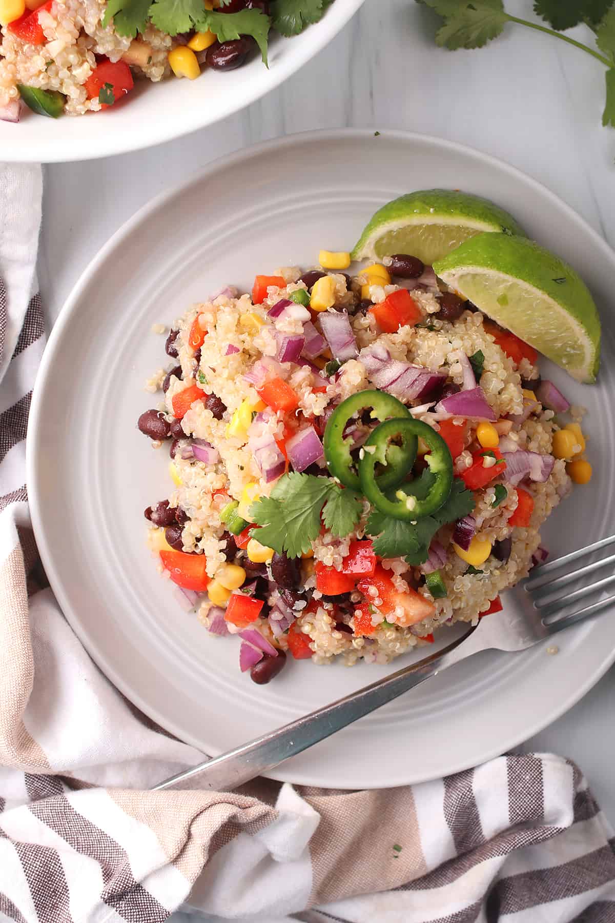 Southwest Quinoa Salad With Cilantro Lime Dressing My Darling Vegan