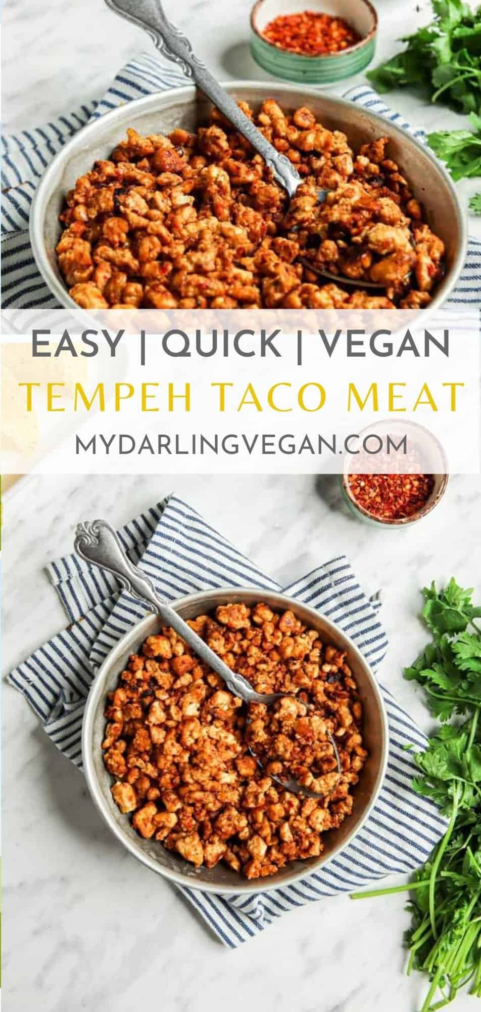 10 Minute Vegan Taco Meat w/ Tempeh - My Darling Vegan