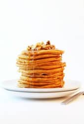 Stack of finished recipe on a white plate