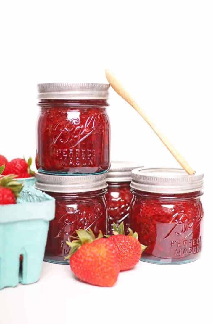 Homemade Strawberry Jam Canned My Darling Vegan